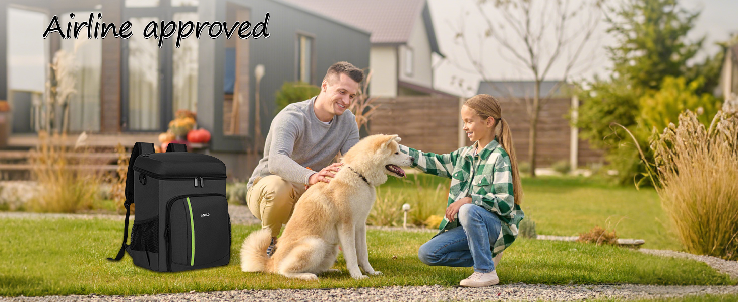 Рюкзак для собак AKOZLIN – двошаровий рюкзак для подорожей з 2 мішками для їжі та 2 складаними мисками, підходить для подорожей літаком, походів та кемпінгу