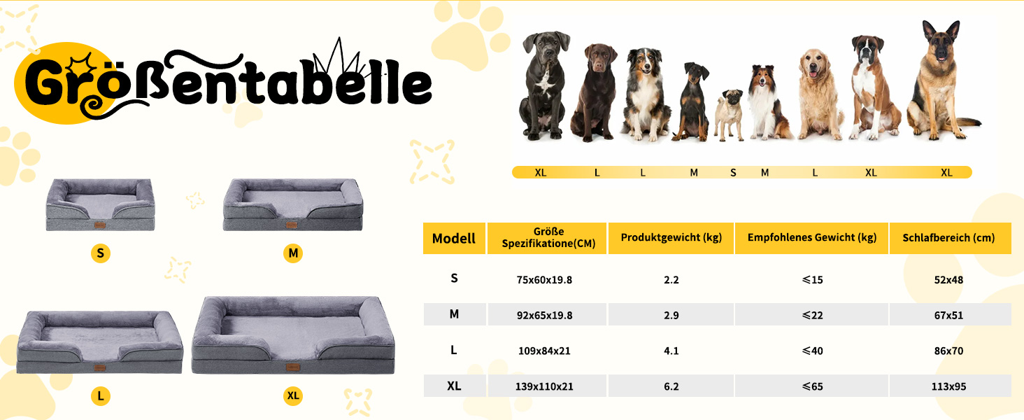 Ортопедичне ліжко для собак середніх та великих порід 109x84x21 см, високощільна піна з високим пружним ефектом, знімний водонепроникний чохол, зручне та антиковзаюче, темно-сірий колір