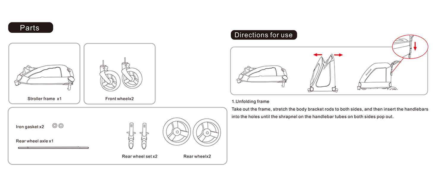 Візок для собак EchoSmile для середніх та великих собак до 70 кг, сірий, складний, з сітчастими віконцями та регульованою ручкою, 4 проходимі колеса