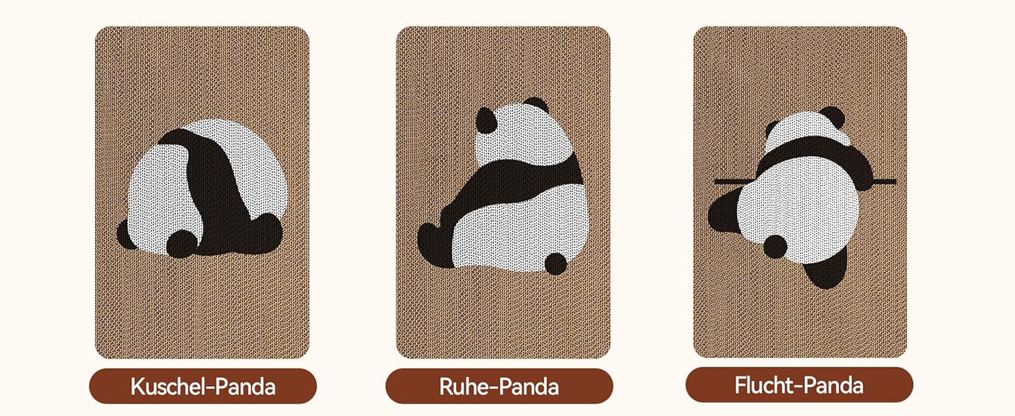 Котячий дряпак для стіни AUSCAT з коробкою, 7 шт. Картон для дряпання котів, захист стін та меблів, 37 x 24 см, дизайн Панда