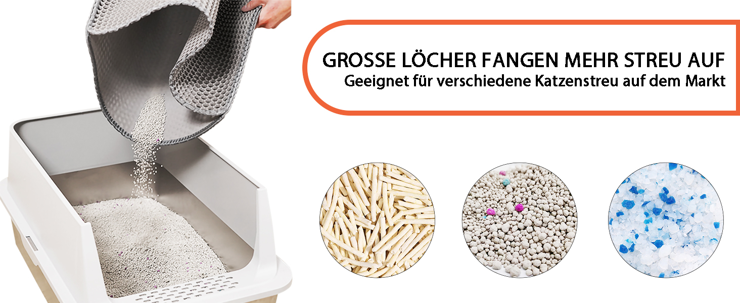 Килимок під лоток для котів Citylife Groß, 120x70 см, двошаровий, вологостійкий, з антиковзаючим покриттям, стільовий дизайн, легке прибирання, сірий колір