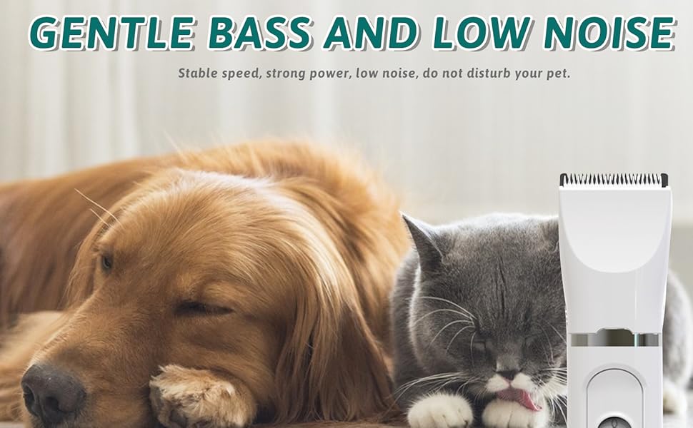 Професійна тиха машинка для стрижки собак і котів з LED-дисплеєм, тример для подушечок лап, електричний набір для стрижки тварин