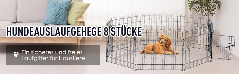 PawHut® вольєр для цуценят, огорожа для собак, вольєр-загон для малечі, 5 розмірів: 71x61 см