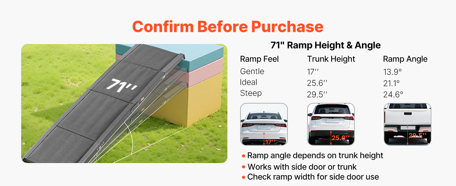 Східці для собак VEVOR, 180 x 43,2 см, розкладні, для середніх та великих собак до 113 кг, з антиковзкою поверхнею Oxford, портативні для SUV та вантажівок