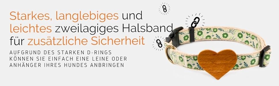 Нашийник для собак Pettsie з серцем та браслетом дружби, регульовані розміри S та M, зручний дизайнерський льон, міцний та довговічний, чудовий подарунок для любителів собак, (35,6 - 50,8 см (M), Зелений)