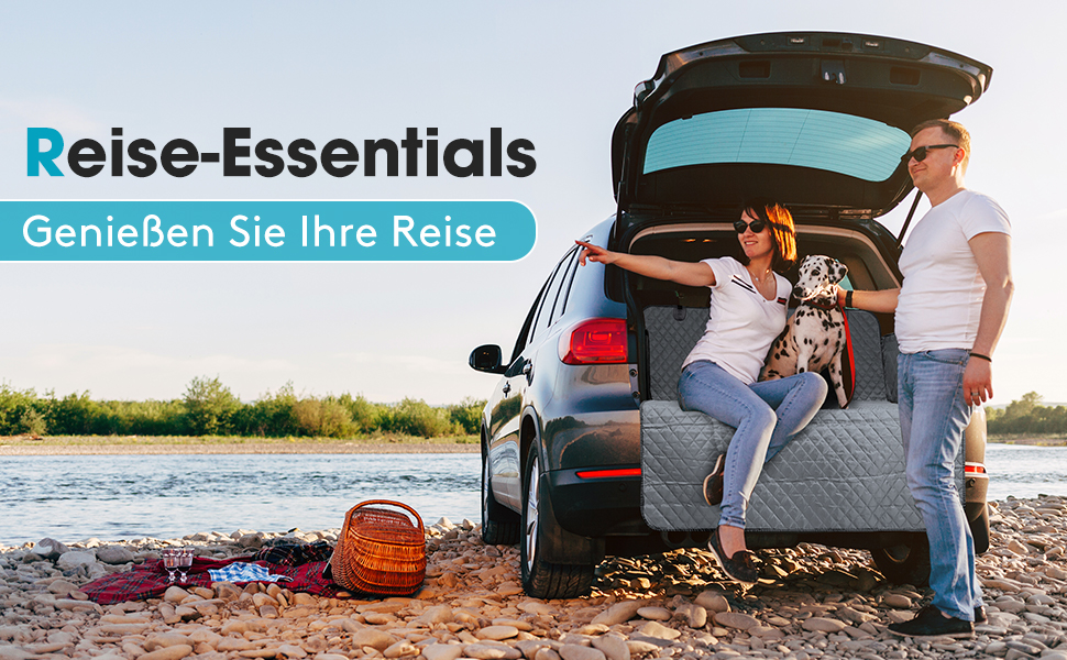 Захист для багажника авто Joejoy для собак з боковими та захистом від порогів, універсальний, вологостійкий, стійкий до подряпин, легко чиститься, килимок для багажника (185 x 105 см)