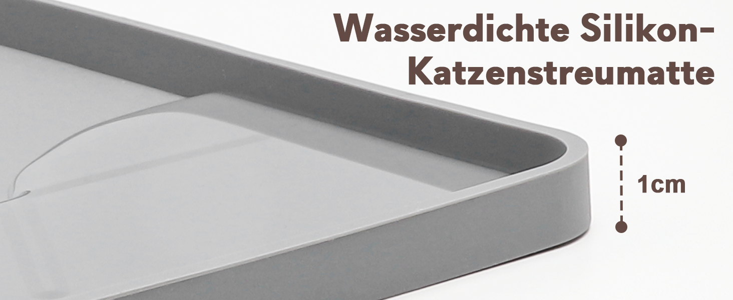 Килимок під лоток для котів Garoopion Katzenklo Matte, 86x56 см, силікон, сірий