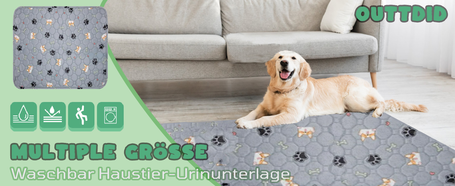 Підкладки для тварин, 2 шт. Зносостійкі килимки для цуценят та собак, швидко поглинаючі пелюшки для собак, котів, морських свинок -- 60x90 см