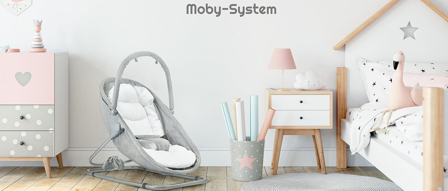 Дитяча коляска Moby-System Runner Mountain 3-колісна з дощем, вантажопідйомність 15 кг, комплект аксесуарів, 5-точкова система ременів, відбивачі, віконце та кошик для речей - Чорний