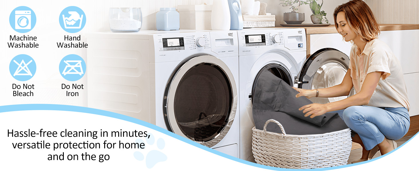 Водонепроникний килимок для собак на диван, ліжко та авто - котячий килимок, захист дивану/ліжка, двосторонній, стійкий до подряпин, можна прати, ідеально підходить для великих/маленьких собак, 203x152 см, сірий