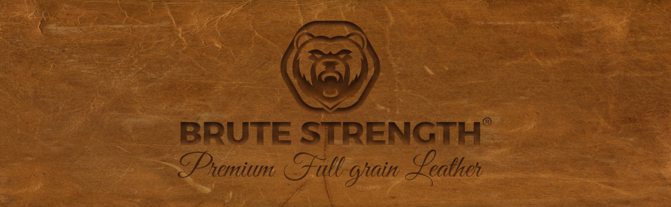 Стійкий нашийник для собак Brute Strength з натуральної шкіри, світло-сірий, розмір M (36-43 см)