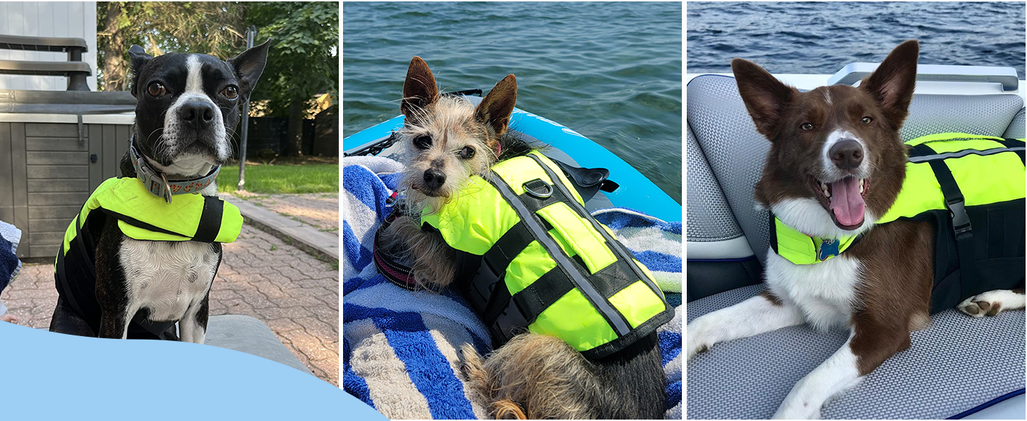 PETLESO Жилет для плавання собак, рятувальний жилет для собак, світловідбиваючий жилет для собак з рятувальним ручками