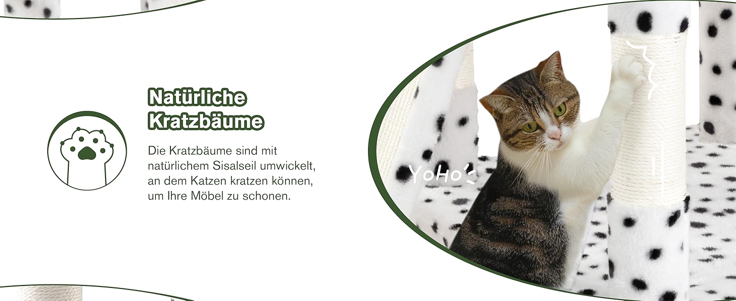 Кігтеточка MUTICOR велика, 206 см, багатоярусна, для великих котів, з лежаком-гамаком, широка база (білий та чорний)