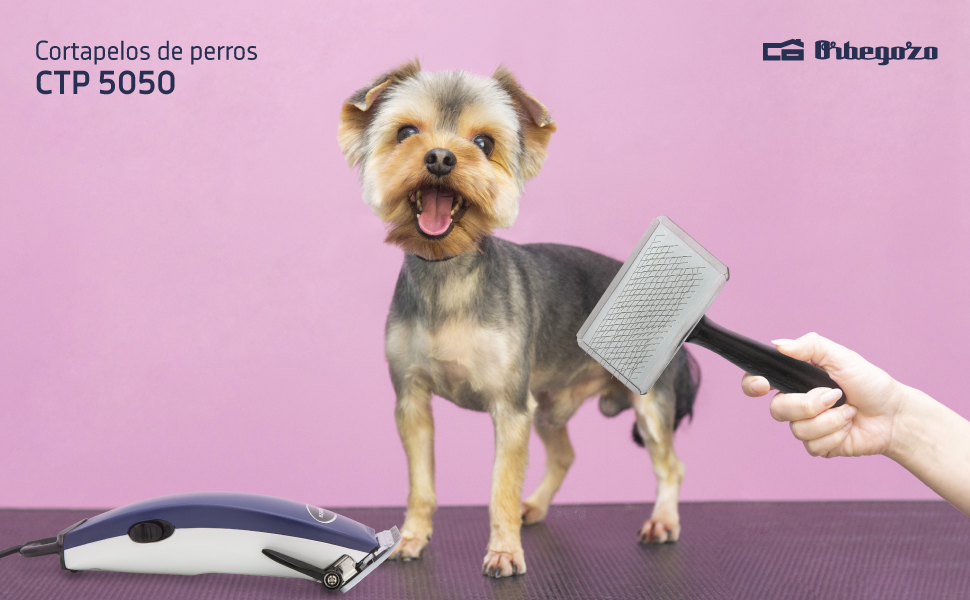 Машинка для стрижки собак Orbegozo CTP 5050, нержавіюча сталь, регульована довжина стрижки, набір у кейсі, 12 Вт