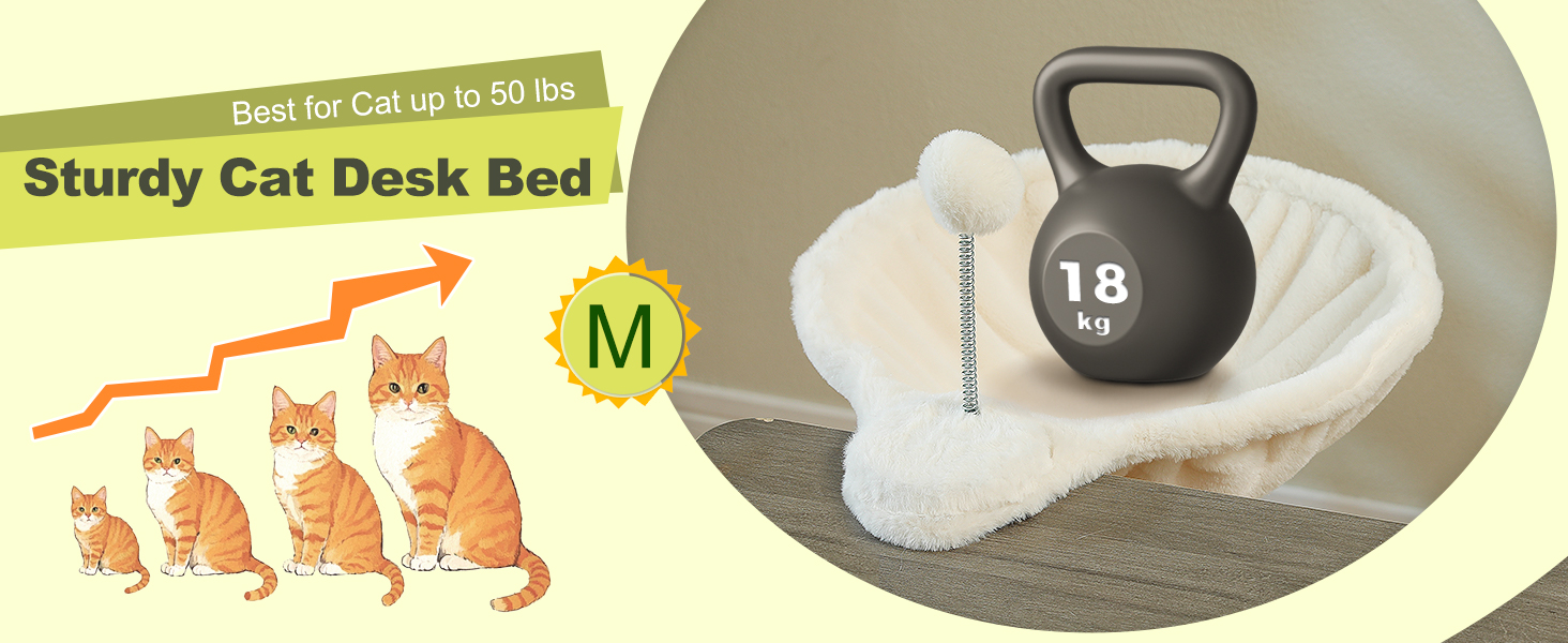 PAWZ Road: Крісло-гамак для кота на стіл, дерев'яне, 360° обертання, регульована висота, для дряпання, до 23 кг (Бежевий, Кругле)