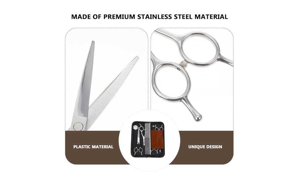 Набір для стрижки тварин Happyyami з косичками: професійний, з нержавіючої сталі, безпечний для комфорту вашого улюбленця