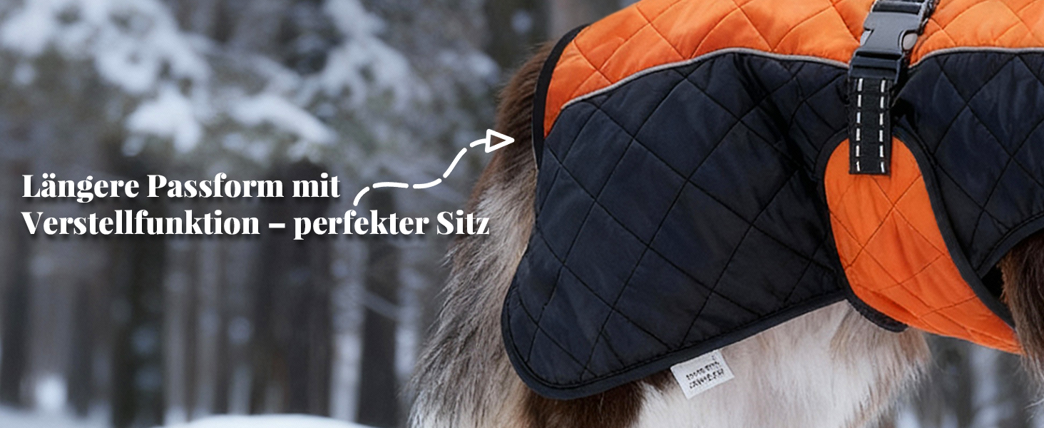 Зимовий теплий куртка для собак, непромокаємий, вітрозахисний, з регульованою застібкою, оранжево-чорний (XS, 43.2-50.8 см)