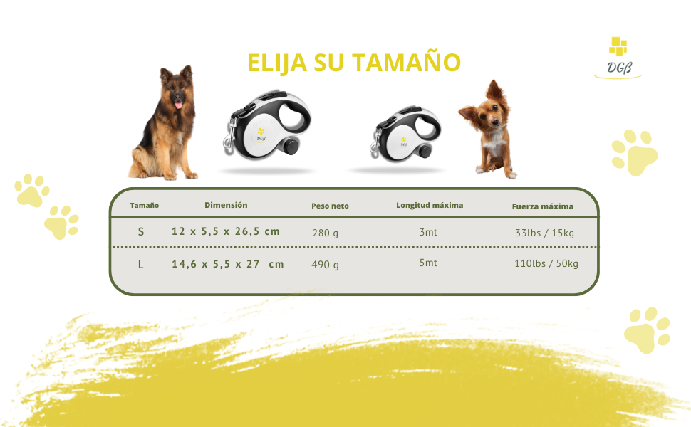 Висувна поводок для собак, 3 м, для малих, середніх та великих собак, ергономічна ручка, до 15 кг, розмір S, червоний