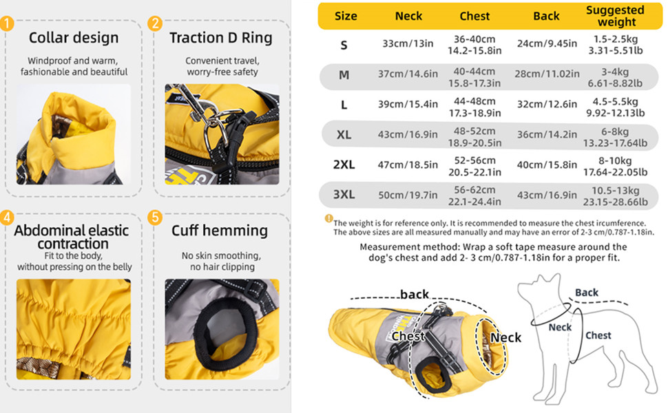 Зимовий одяг для собак, тепла куртка для тварин, водонепроникний та вітронепроникний жилет з бавовни з світловідбиваючими елементами, блискавкою (колір кава, розмір L)
