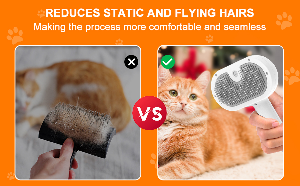 Бьордобра Стімі Кетенбюстш, щітка для котів 3 в 1 зі спіральним масажем, видаляє шерсть, біла