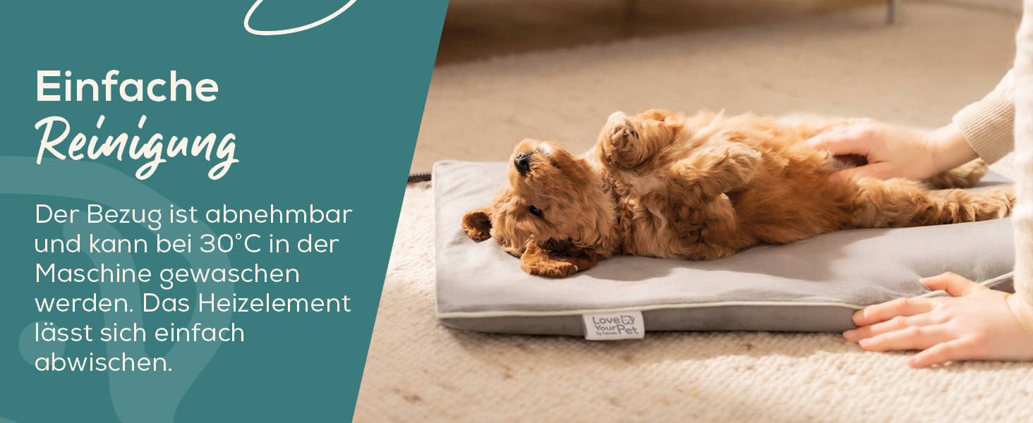 Електричне грільне ліжко Beurer Kira для собак та котів, з таймером, 41 x 34 см, миється при 30°C, зносостійке та водонепроникне