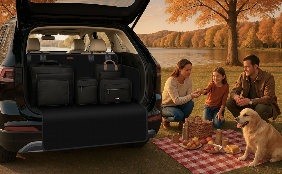 Захист для багажника автомобіля Alfheim для собак - преміум килимок, водовідштовхувальний та стійкий до подряпин, підходить для седанів та компактних/середніх SUV