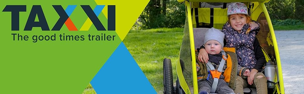 Фаркоп для собак TAXXI Dog M – велосипедний причіп для собак до 40 кг – з переднім та заднім входом, сітковими вікнами, відбивачами, з'єднувачем – складний та вологостійкий