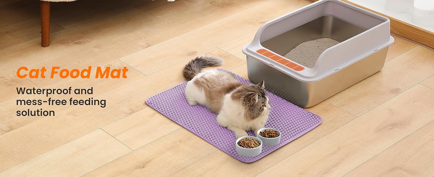 Килимок під лоток для котів Petinstinct, XXL, 60x45 см, фіолетовий