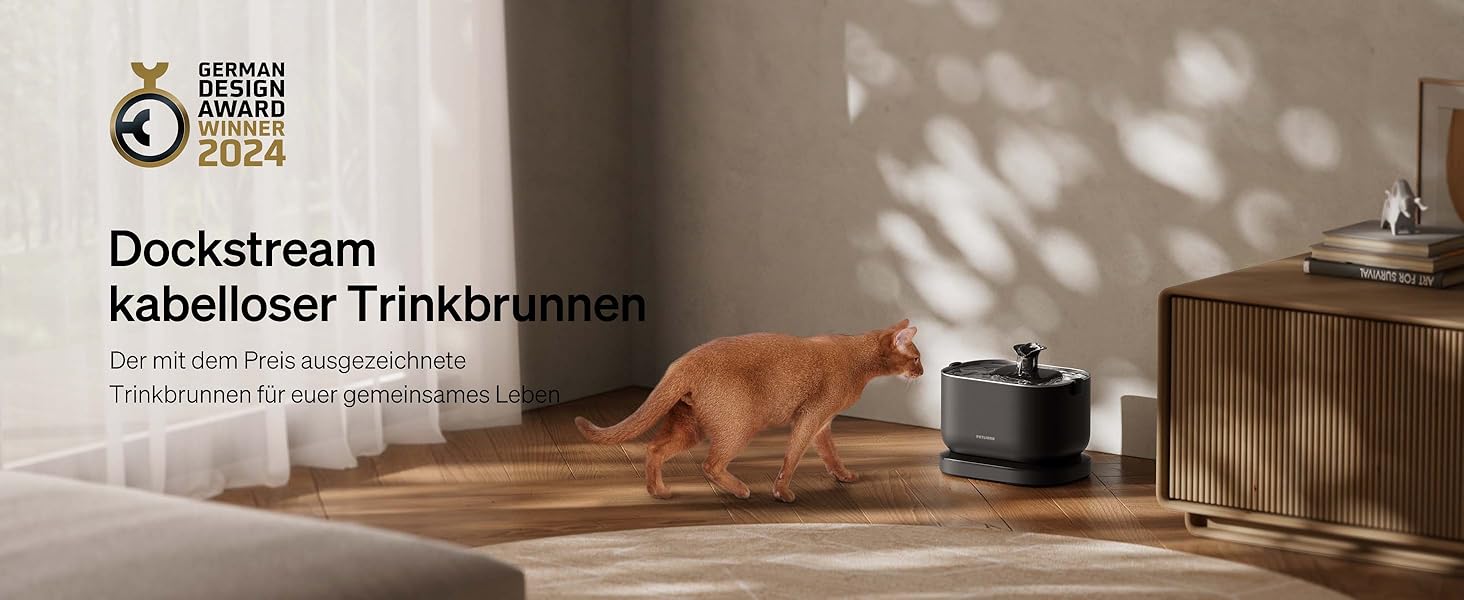 PETLIBRO фонтанчик для котів з акумулятором 5000mAh, бездротовий, тихий (23dB), BPA-free, з двома помпами, чорний