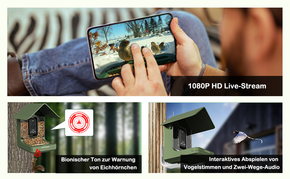Розумний годівничка-відеокамера для птахів Hibird 32МП, 4K, AI, Wi-Fi, нічне бачення, 10000мАг, 32ГБ