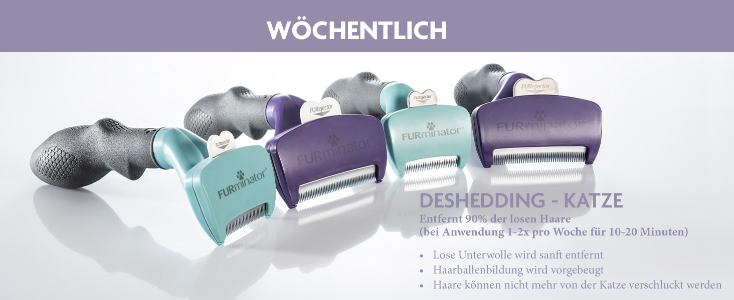 FURminator для котів S, для довгошерстих порід - скребок для вичісування підшерстка, екологічна упаковка