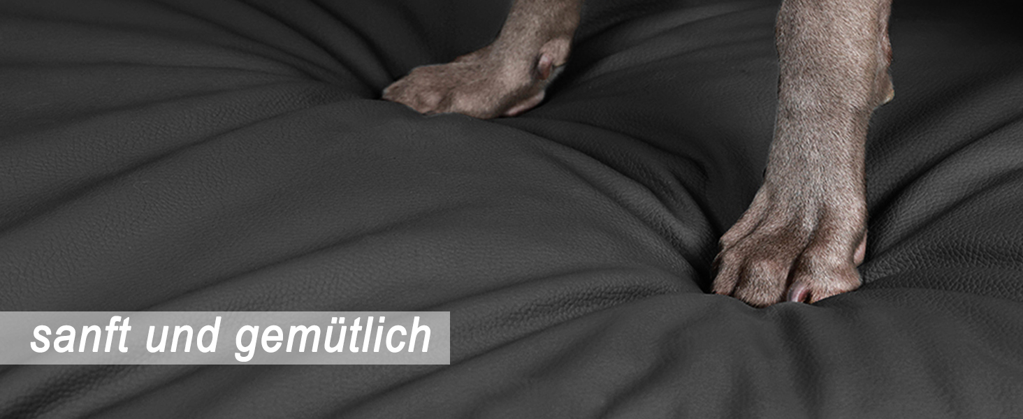 Ортопедичне ліжко для собак великих порід від GUANGDEEN - м'яке, знімний чохол, чорний колір, 116x71x7 см