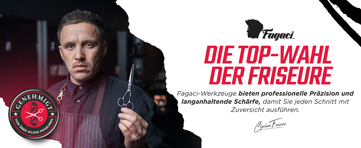 Професійна фризьорська ножиці Fagaci 6 дюймів з японської сталі для точного зрізу волосся, ножиці для волосся з лезами гострого як бритва, довговічні