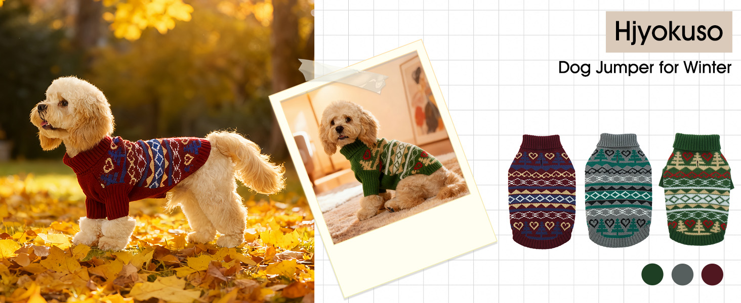 Пуловер для собак на Новий Рік, теплий трикотажний пуловер для собак та котів, зимовий одяг для тварин, найтепліший пуловер з коміром-стійкою (XL, Бордовий)