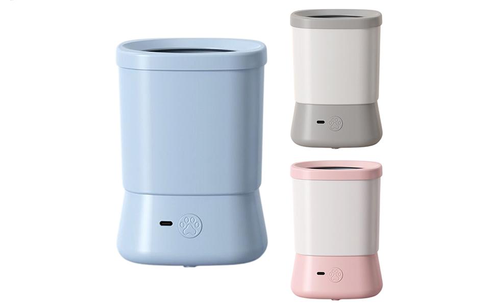 Портативний очисник лап для собак Zahoken - 2 швидкості, захист від бризок, для дому, прогулянок та подорожей (сірий)