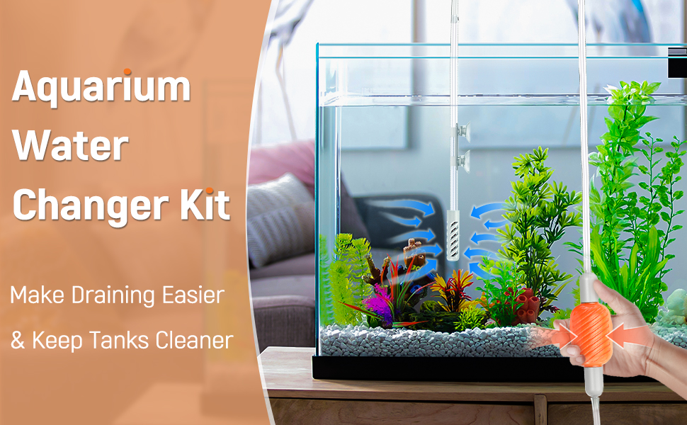 Набір для чищення акваріума Pawfly: сифон, пилосос, шланг 1,8 м, інструмент для очищення ґрунту