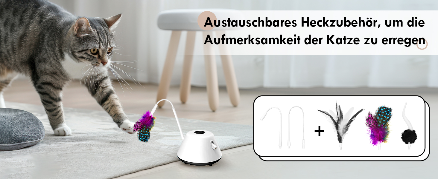 Інтерактивна іграшка для котів TGFIX 3 в 1 – електрична, з колесами та лазером, інтелектуальна іграшка, уникає перешкод, чорна