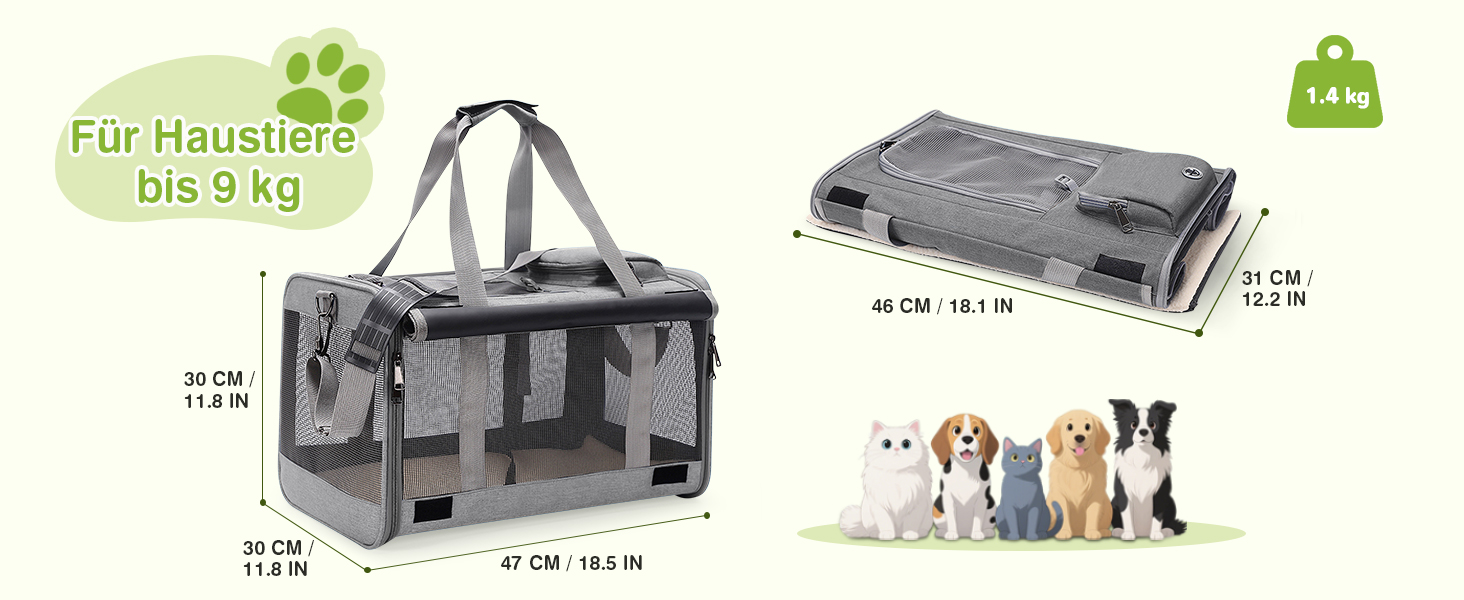 Транспортна сумка для котів та собак до 9 кг ALLSOPETS, дихаюча, для подорожей та до ветеринара (меланж рожевий)