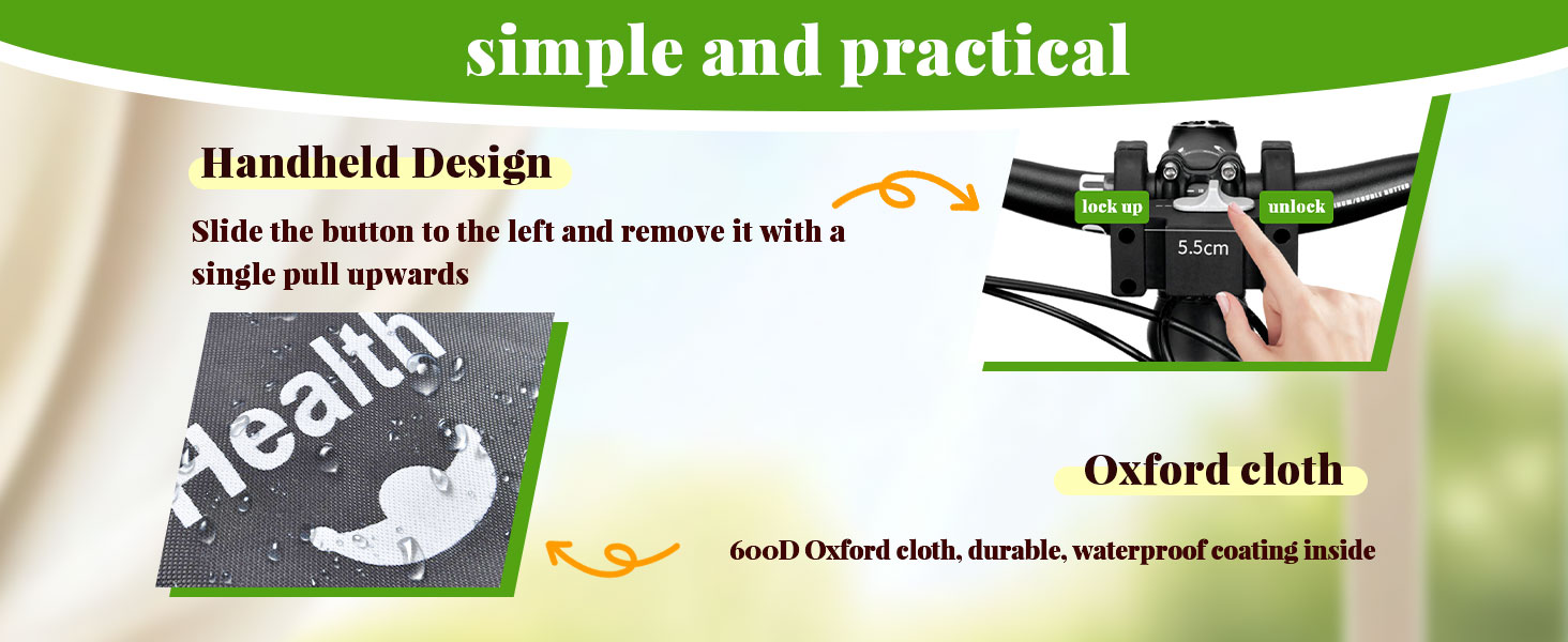 Складаний велосипедний кошик на кермо для собак, покупок, пікніків. З адаптером для керма