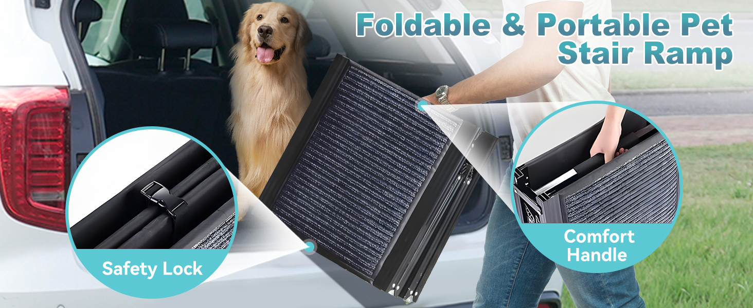 Східці для собак у автомобіль Meulbaty: 180 см x 51 см, складані, антиковзні, для собак до 113 кг