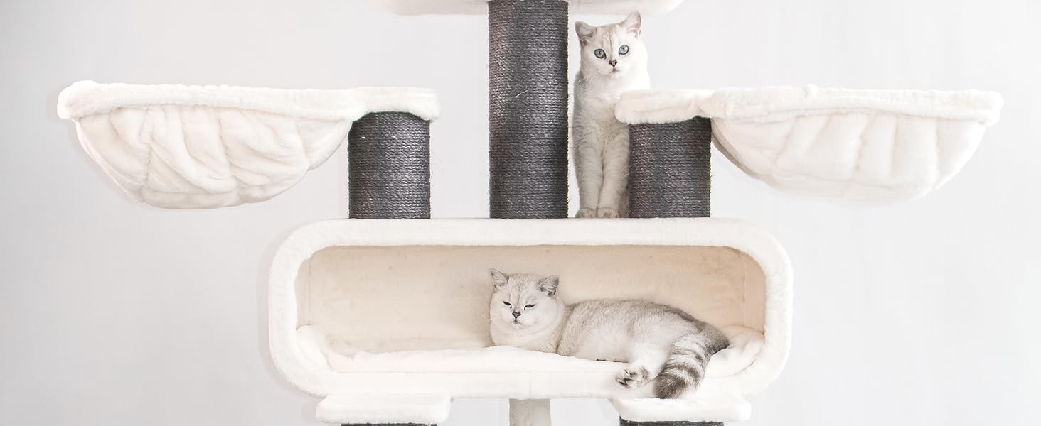 Драбина для котів Petrebels Maine Coon XXL, 210 см, з сизалю, бежева