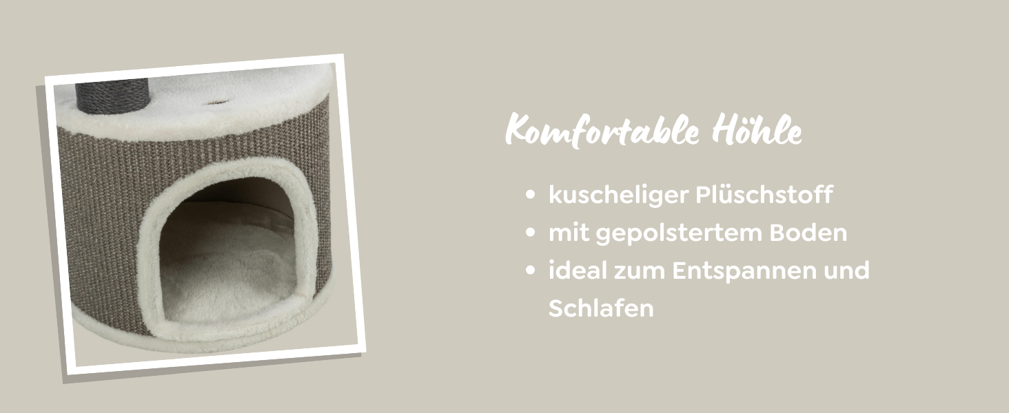 Дерев'яний кігтеточка TRIXIE Marco 114 см – багатоповерхова, з місцями для відпочинку та іграми