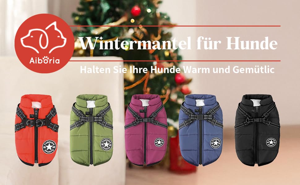 Зимова куртка для собак Aiboria: вітронепроникна, водонепроникна, 2-в-1, тепла, зелена, для цуценят та малих порід