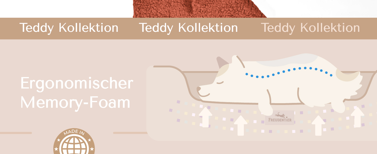 Ортопедичне ліжко для собак Teddy - Корзина для собак, яку можна прати - Ергономічне ліжко для собак з знімним лежаком - Сертифікат OEKO® TEX & Виготовлено в ЄС - Для маленьких, середніх та великих собак (Грейж, L) Грейж L (100x70 см)