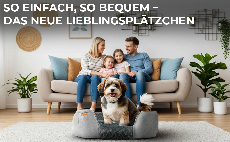 Зручне ліжко для собак - м'яке, комфортне, миється, з антиковзаючим покриттям, наповнювач PP Cotton та подрібнений пінопласт, міцний дизайн, для маленьких собак, сірий колір, розмір S