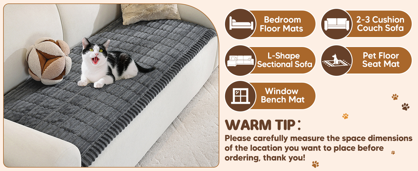 Плед на диван для собак, фланелевий, 70 x 180 см, темно-сірий. М'який, антиковзаючий, для захисту дивану, машинне прання