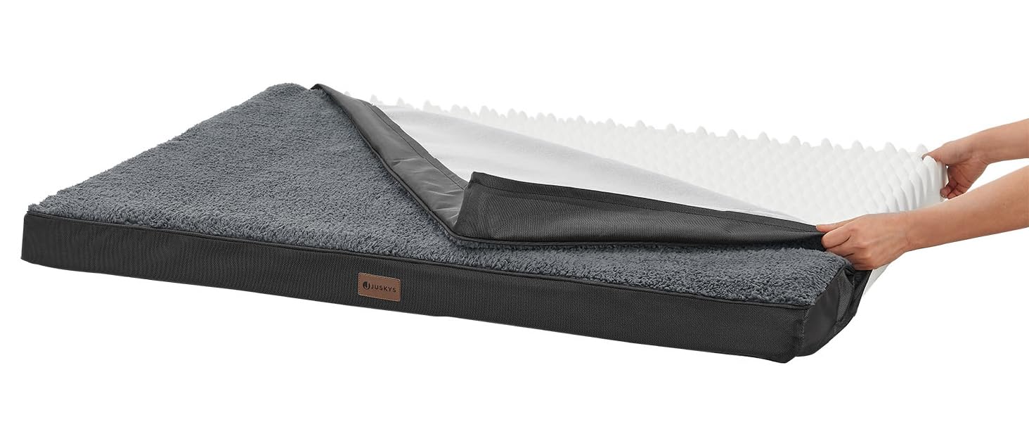 Ортопедичне ліжко для собаки Juskys Milow 112x81см сіре