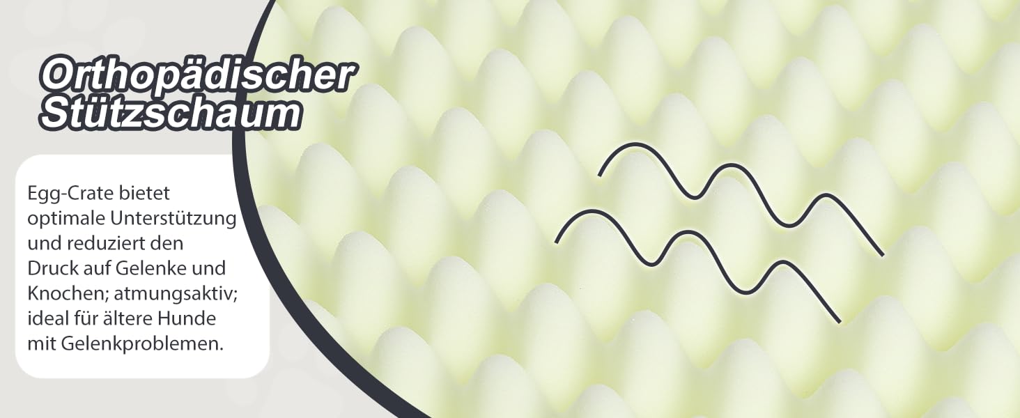 Ортопедичне ліжко для собак 58x43 см, знімний чохол з екошкіри, подушка для собак, матрац для собак, комфортне та прохолодне для внутрішнього та зовнішнього використання, сірого кольору (L58xB43xH7 см)