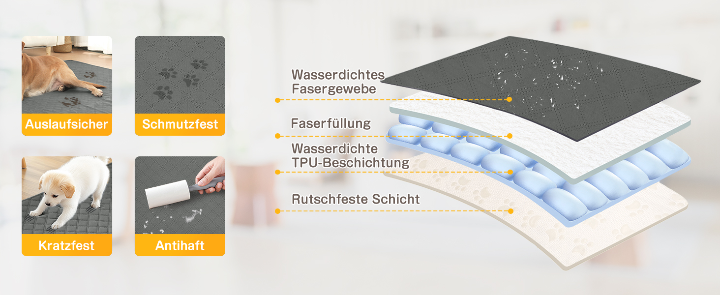 Водонепроникний килимок для собак, диванів та ліжок, захист від шерсті та подряпин, антиковзаюча підстилка для тварин, легко миється, 127x157 см