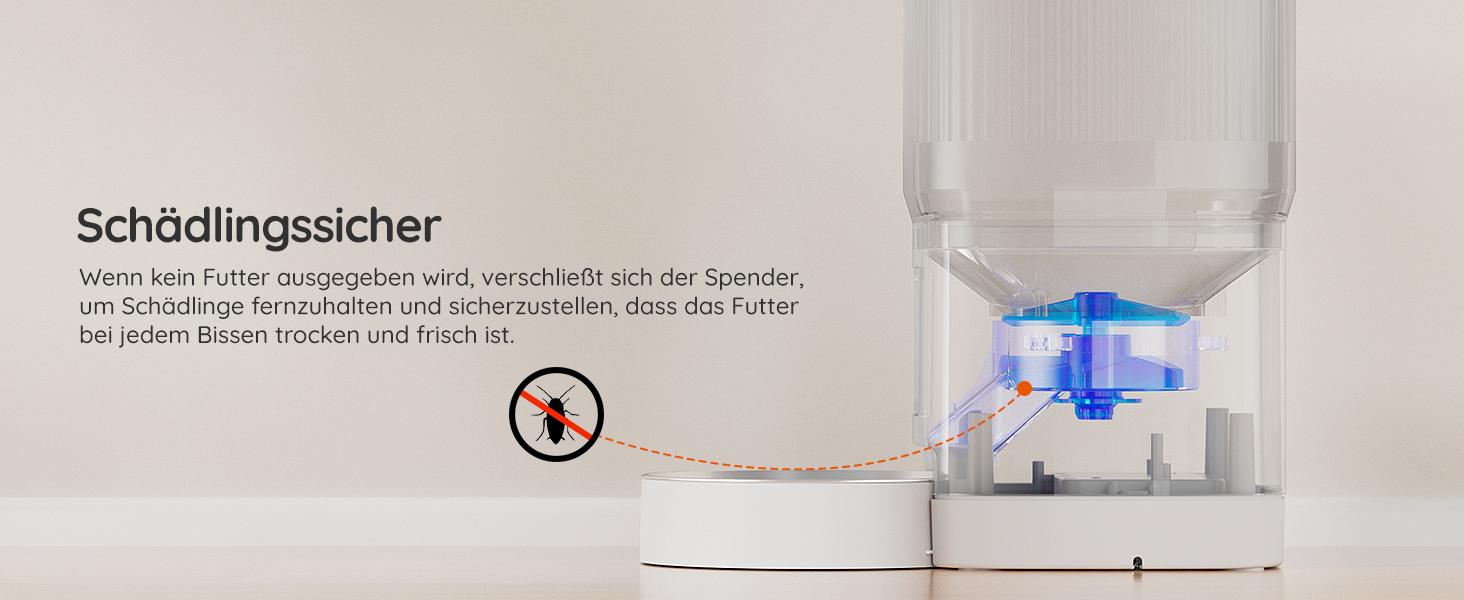 Автоматичний кормушка для котів WOPET 4L: програмування, 180 днів роботи, сталева миска, білий колір